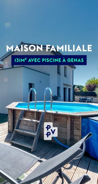 Annonce d'une maison familiale de 131 m² avec piscine à Genas