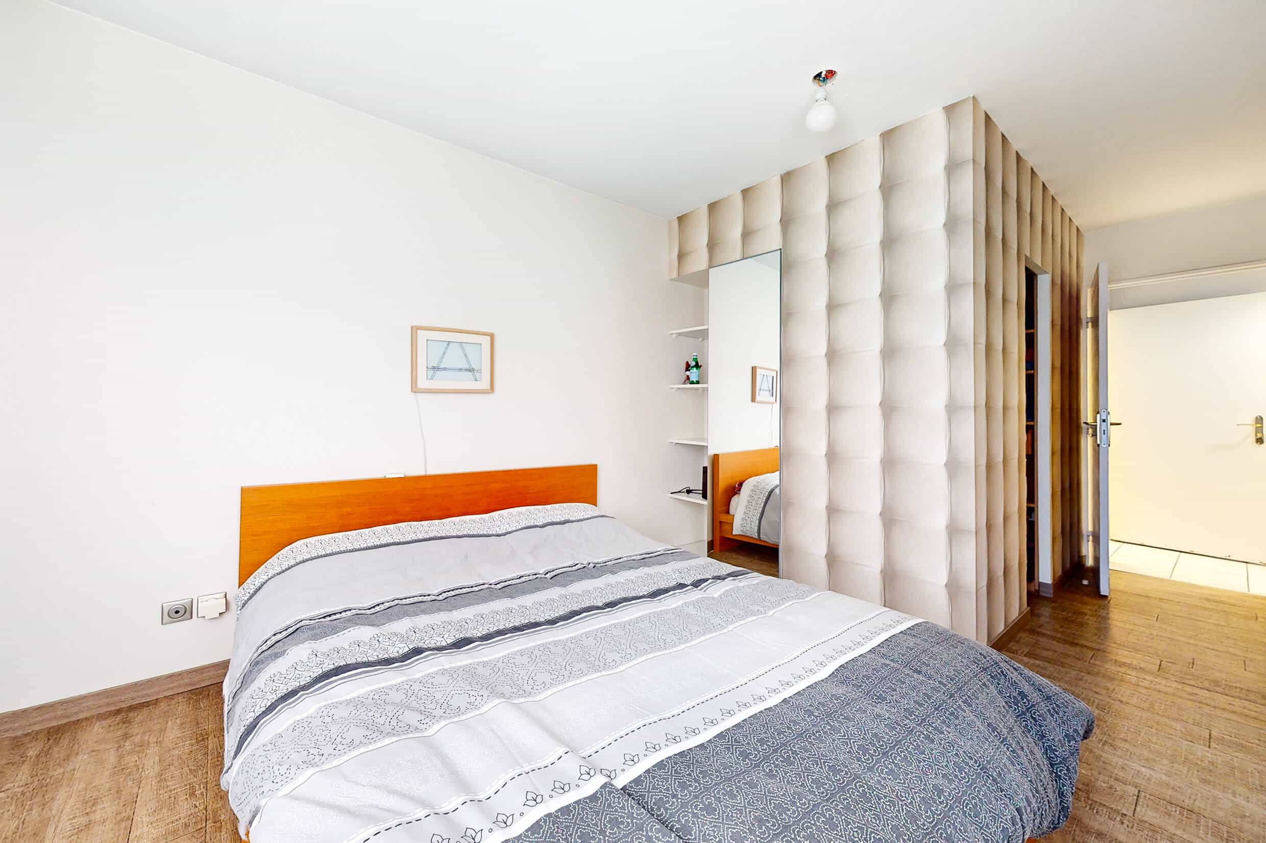 Chambre de l’appartement vendu à Lyon 3e Montchat, dans un secteur résidentiel calme